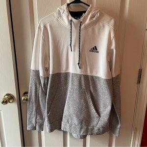 Men’s medium gray and white Adidas hoodie! Great Condition!